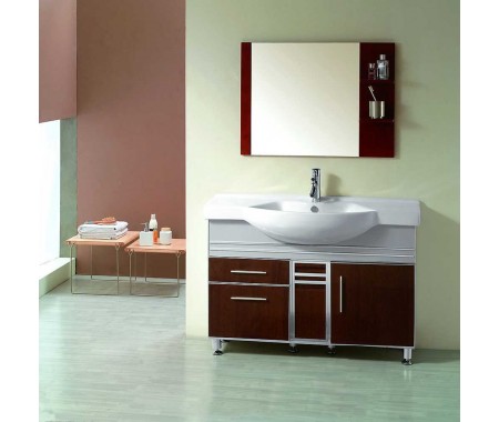 Aluminium edge plywood plate bathroom cabinets and vanities wood grain