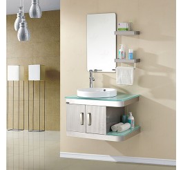 High gloss plywood panel bathroom vanity