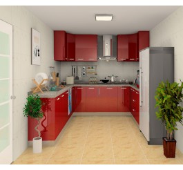custom kitchen cabinet designs red color
