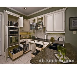 Small kitchen white PVC custom practical kitchen cabinet