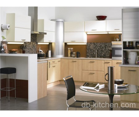 PVC wood grain surface mdf China kitchen cabinet manufacturer supply