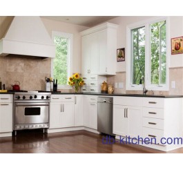 High quality white PVC European style kitchen cabinet