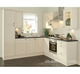 White customize PVC European style kitchen cabinet
