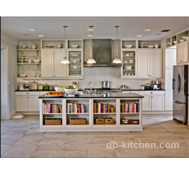 Multi-purpose white PVC kitchen cabinet customize design
