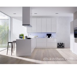 High gloss plywood white UV board modern kitchen cabinet