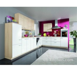 melamine faced colorful modern kitchen cabinet