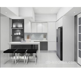 customize made high gloss white kitchen cabinet