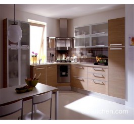 wood veneer melamine faced practical kitchen cabinet