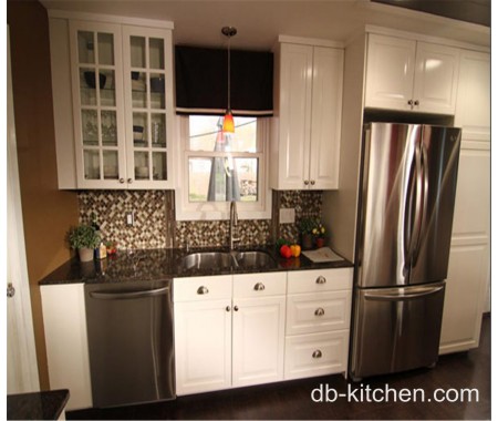 PVC white elegant high class kitchen cabinet