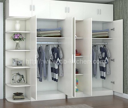 High Quality Wooden White 3 Doors Modern Wardrobe Design