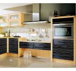 Plywood Black Acrylic Kitchen Cabinet