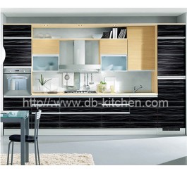 Custom Make Plywood Black Acrylic Kitchen Cabinet China