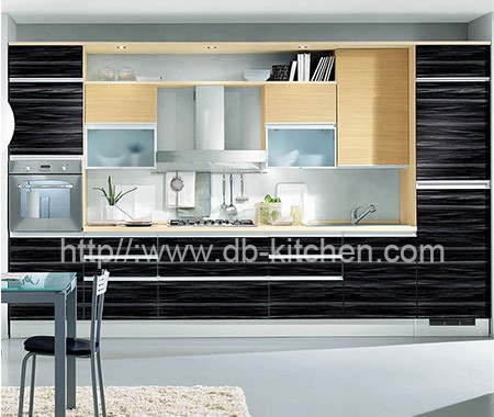 Custom Make Plywood Black Acrylic Kitchen Cabinet China