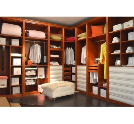 Professional wooden clothes wardrobe