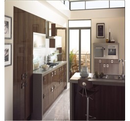 UV high gloss modular kitchen cabinet design