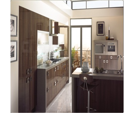 UV high gloss modular kitchen cabinet design