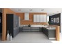 U shape kitchen cabinet