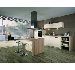 flesh wood grain kitchen cabinet