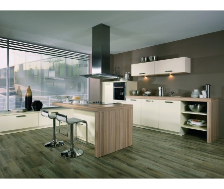 flesh wood grain kitchen cabinet