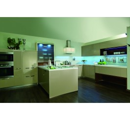 high gloss coated kitchen cabinet