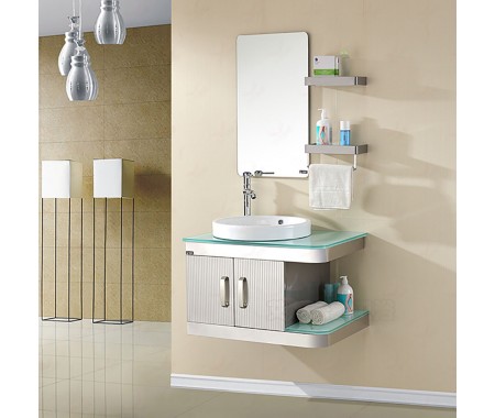 High gloss plywood panel bathroom vanity