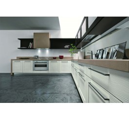 white kitchen cabinets L-shape design