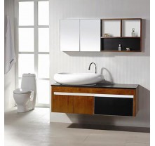 Rustic design wood grain bathroom vanities with countertop