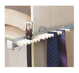 closet system sliding tie and belt rack