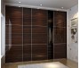 high gloss uv wood grain sliding door wardrobe