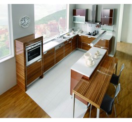 luxury kitchens wood grain design