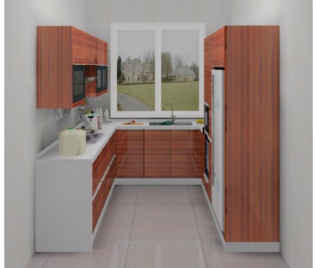 modern design kitchen cabinets U shape