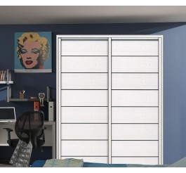 classic cream melamine wardobes in modern bedroom cabinet design