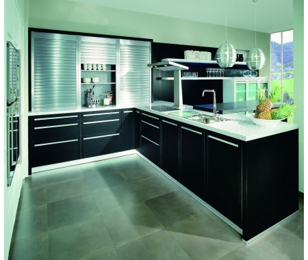 kitchen cabinet design with roller shutter