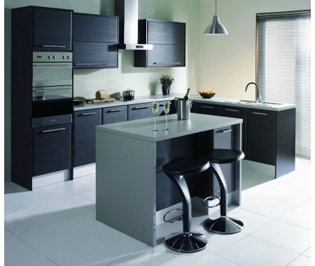 high-end design black kitchen cabinet in Australia