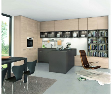 high-end design black kitchen cabinet in Australia