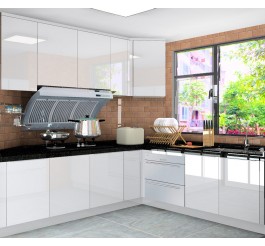 kitchen cabinet modern white gloss