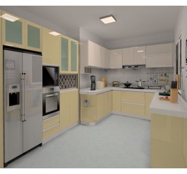 kitchen remodel designs UV high gloss