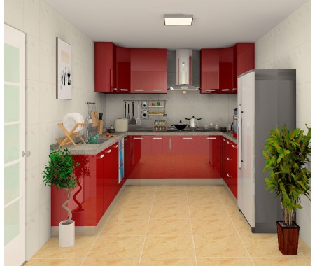 custom kitchen cabinet designs red color