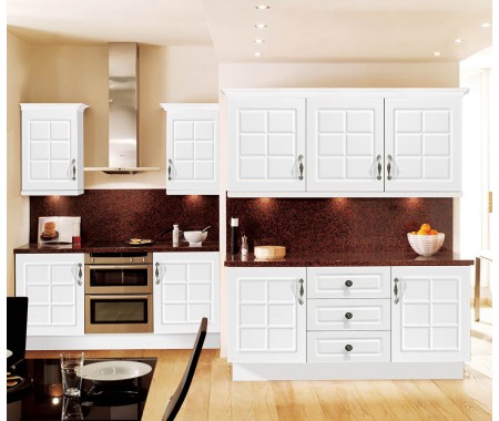 China white color pvc thermofoil kitchen cabinets manufacturers