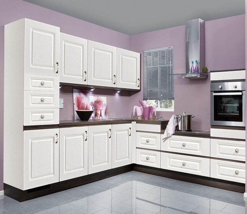 Jisheng manufacturer-customized PVC thermofoil kitchen cabinet,your one