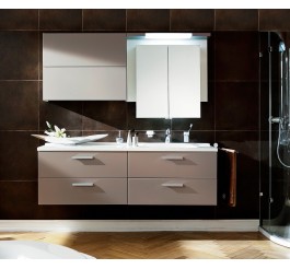 Modern wall mounted lywood water-resistant bathroom cabinet