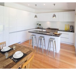 White Lacquer Australian style kitchen cabinet