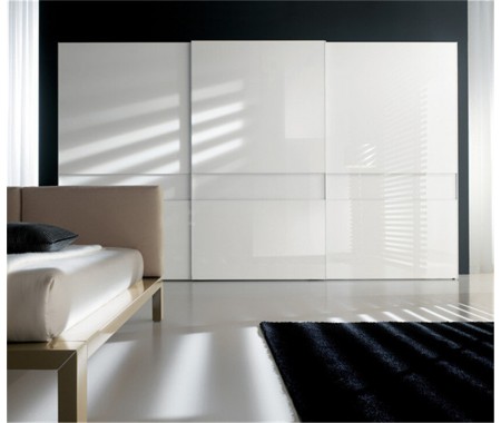 walk in sliding door wardrobe design with whiet color