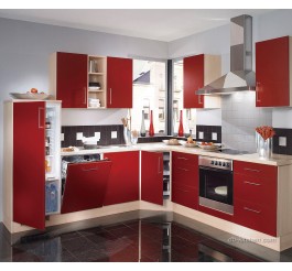 Custom red PETG kitchen cabinet custom-made household applicance