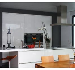 modern design gloss white prefab kitchen cabient