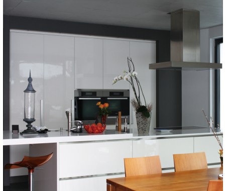 modern design gloss white prefab kitchen cabient