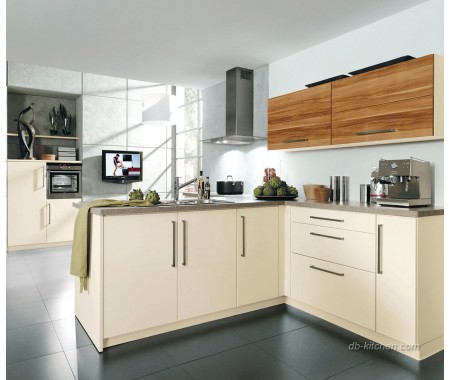 PETG matte and UV wood grain custom kitchen cabinet practical style