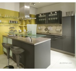 Medium grey PETG matte custom kitchen cabinet
