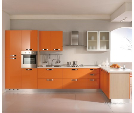 Glossy acrylic custom kitchen cabinet