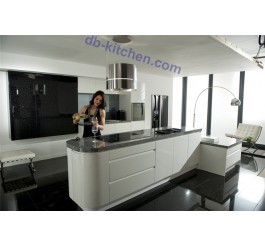 Custom modern kitchen glossy colored UV cabinet design